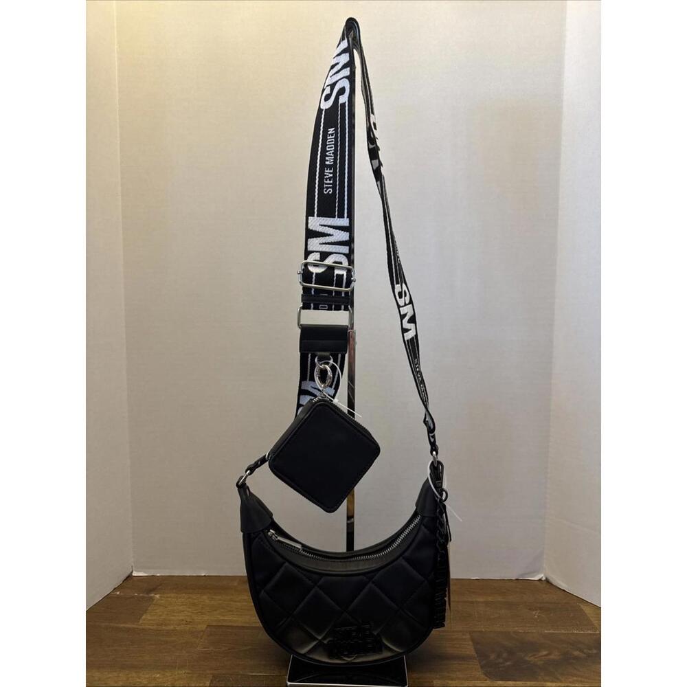 Steve Madden Sm Black Crossbody W/ Change Purse NWT